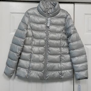 Via Spiga Packable Silver Cloud puffer Jacket Size L